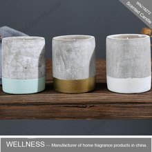 China Factory Modern Design Concrete Cement scented soy customized candle