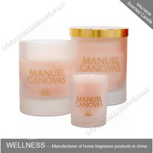 soy wax scented candles in different size glass jar with metal lid
