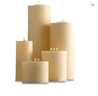 hot sale custom handmade wedding valentine white pillar scented candle